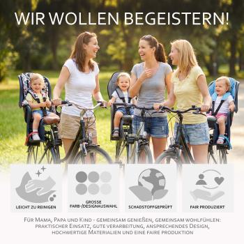 BAMBINIWELT Ersatzbezug, Sitzkissen, Bezug für Fahrradsitz, Modell Römer Jockey (Mod. 2) DESIGN