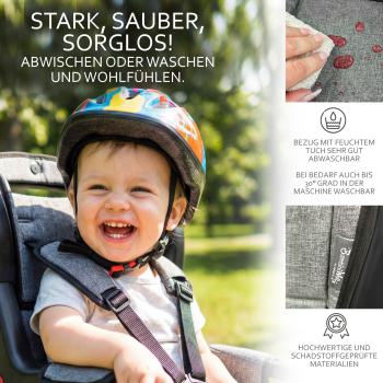 BAMBINIWELT Ersatzbezug, Sitzkissen, Bezug für Fahrradsitz, Modell Römer Jockey (Mod. 4) DESIGN