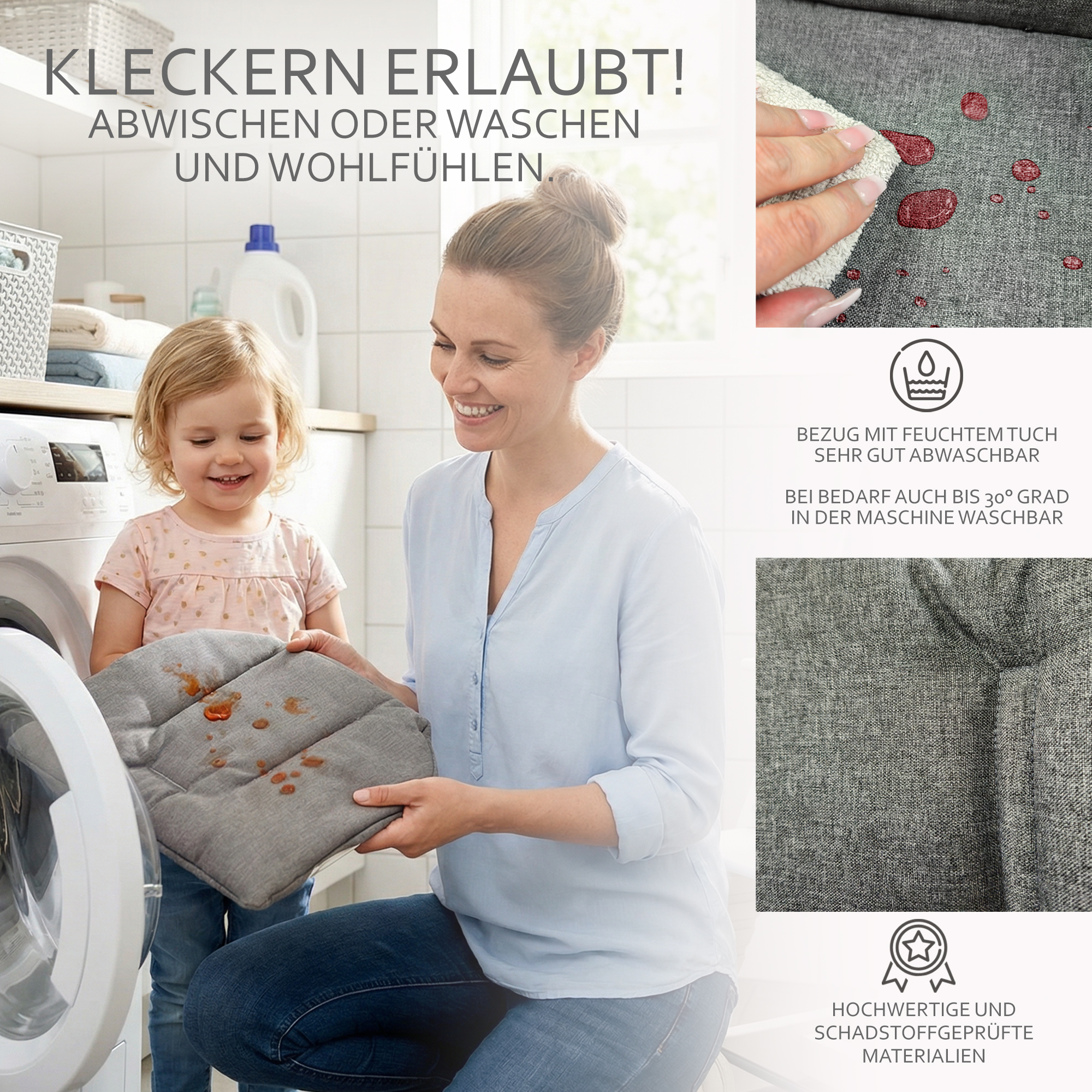 BambiniWelt Vervangend Zitkussen Voor Stokke Tripp Trapp - Rood Gemêleerd XX