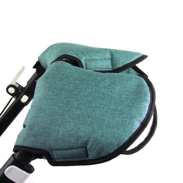 BAMBINIWELT universaler Muff/Handwärmer für Kinderwagen,, besonders für Bugaboo Modelle geeignet, Buggy, Jogger mit Wolle, 2-TEILIG, MELIERT