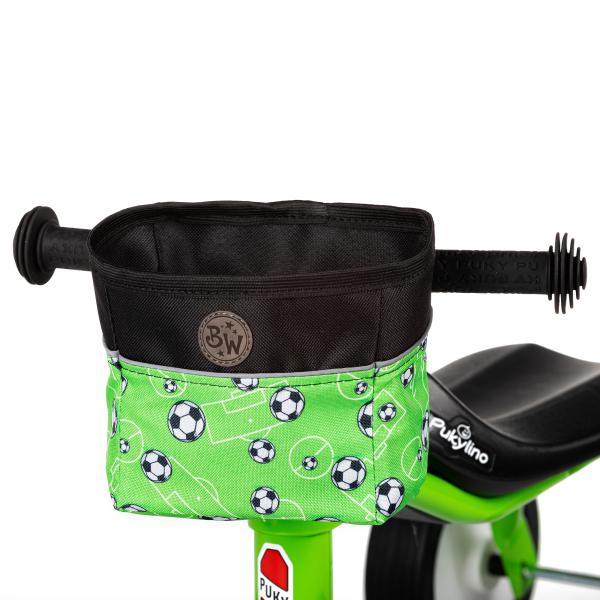 BAMBINIWELT Lenkertasche, Lenkerkorb, OFFEN für Dreirad, Laufrad, Rutschfahrzeug, Fahrradtasche für Kinder, wasserabweisend, z.B. Puky Wutsch