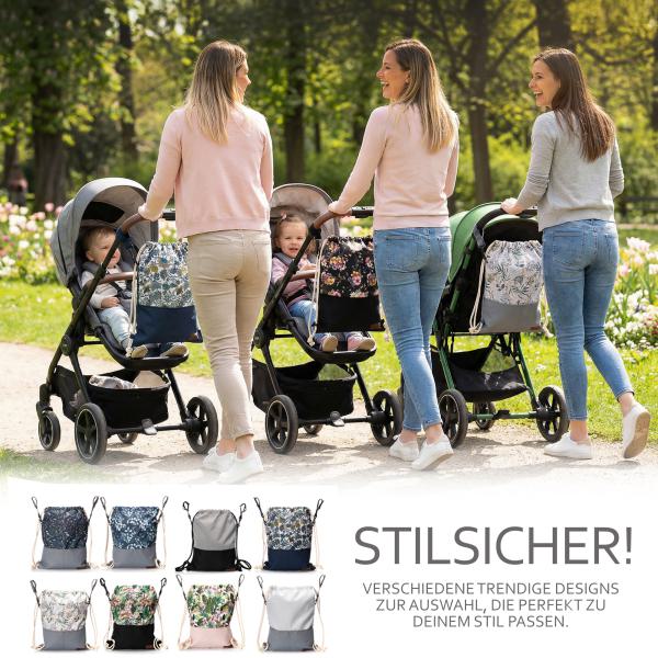 BAMBINIWELT leichte Kinderwagentasche universal BEUTEL Organizer Einkaufstasche