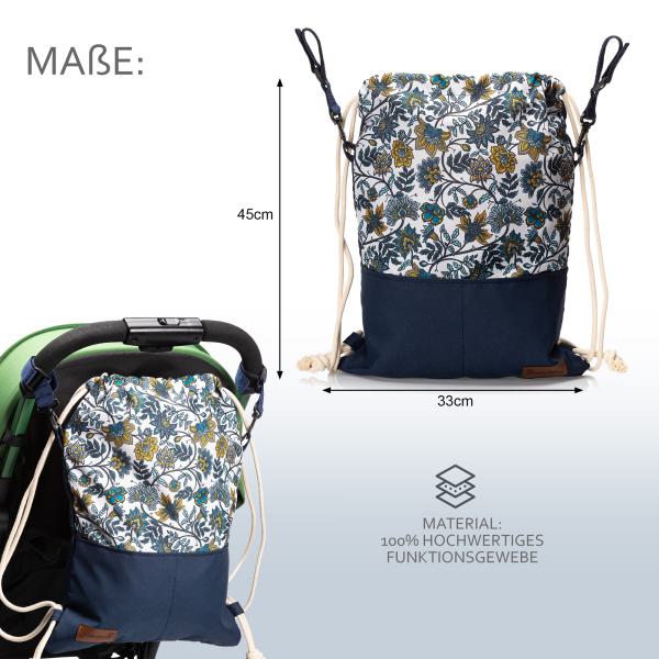 BAMBINIWELT leichte Kinderwagentasche universal BEUTEL Organizer Einkaufstasche