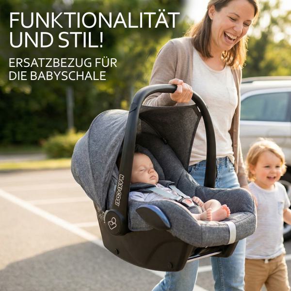 BAMBINIWELT Ersatzbezug für Maxi-Cosi CabrioFix, 6-tlg. Komplett-Set, MELIERT