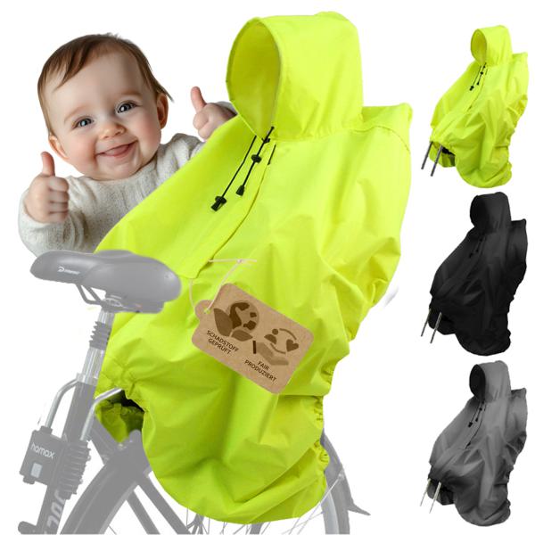 BAMBINIWELT Regencape REGENPONCHO für Kinderfahrradsitz SOFTSHELL Fleece Schutz