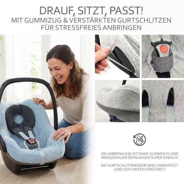 BAMBINIWELT Sommerbezug, Schonbezug, Bezug aus Frottee für Maxi Cosi Pebble + GRATIS KP