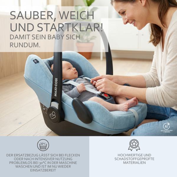 BAMBINIWELT Sommerbezug, Schonbezug, Bezug aus Frottee für Maxi Cosi Pebble + GRATIS KP