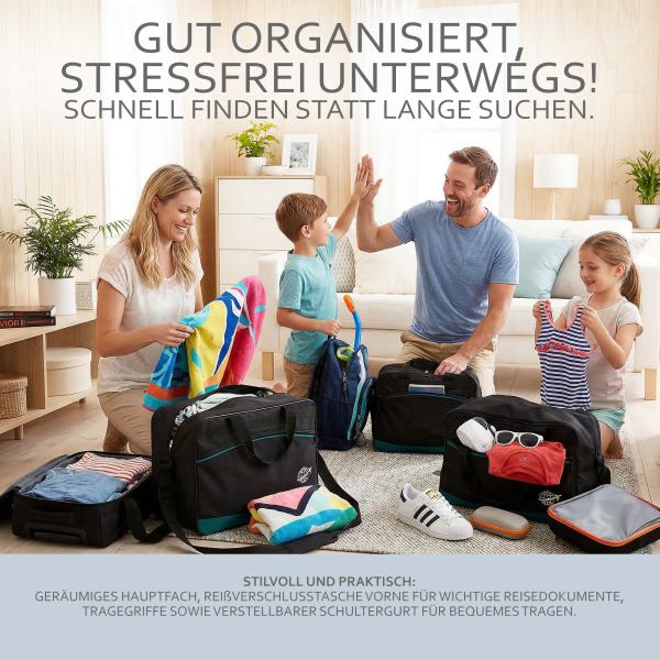 BAMBINIWELT Handgepäck, Reisetasche, Boardgepäck, Bordcase 40x25x20cm oder  40x30x20cm