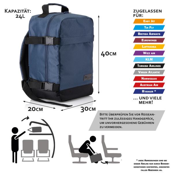 BAMBINIWELT Handgepäck, Rucksack ,Reise Koffer, Boardgepäck,  40x25x20cm oder 40x30x20cm