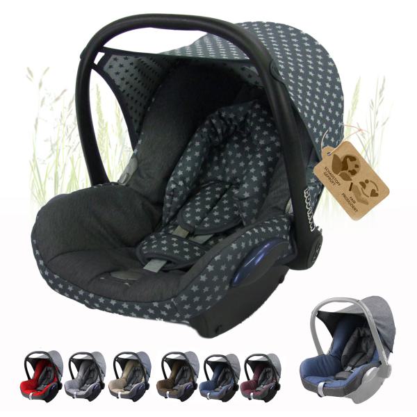 BAMBINIWELT Ersatzbezug für Maxi-Cosi CabrioFix, 6-tlg. Komplett-Set, STERNE