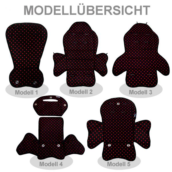 BAMBINIWELT Ersatzbezug, Sitzkissen, Bezug für Fahrradsitz, Modell Römer Jockey (Mod. 5) MELIERT