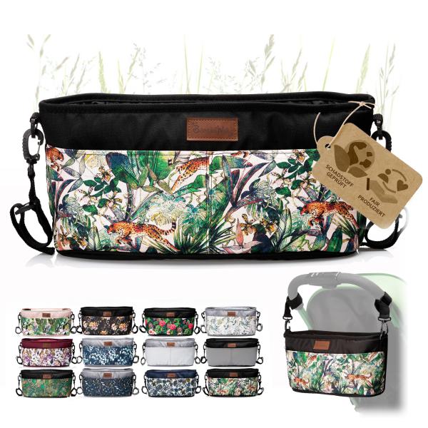 BAMBINIWELT universal Buggy ORGANIZER, Kinderwagen-Tasche, Wickeltasche mit Getränkehalter