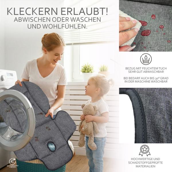 BAMBINIWELT Ersatzbezug für Peg Perego Modell Prima Pappa Diner, MELIERT
