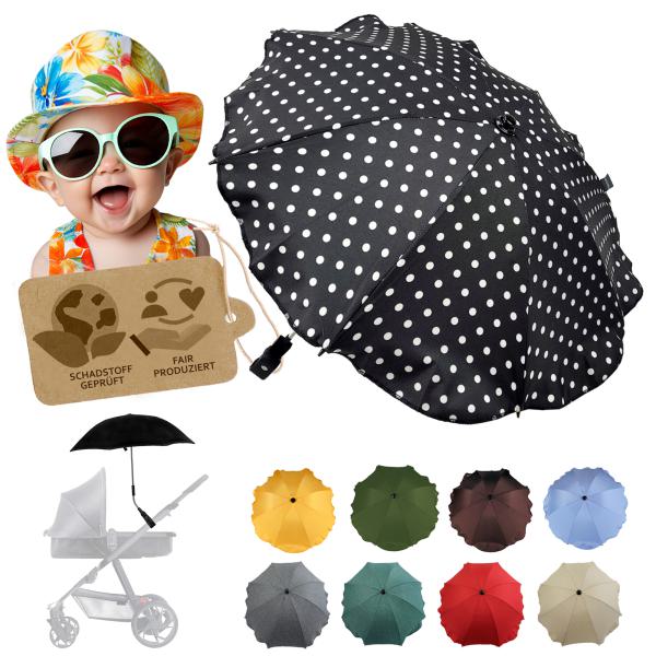 BAMBINIWELT universaler Sonnenschirm für Kinderwagen/Buggy DESIGN (rund)