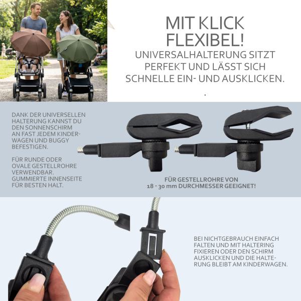 BAMBINIWELT universaler Sonnenschirm für Kinderwagen/Buggy UNI (rund)