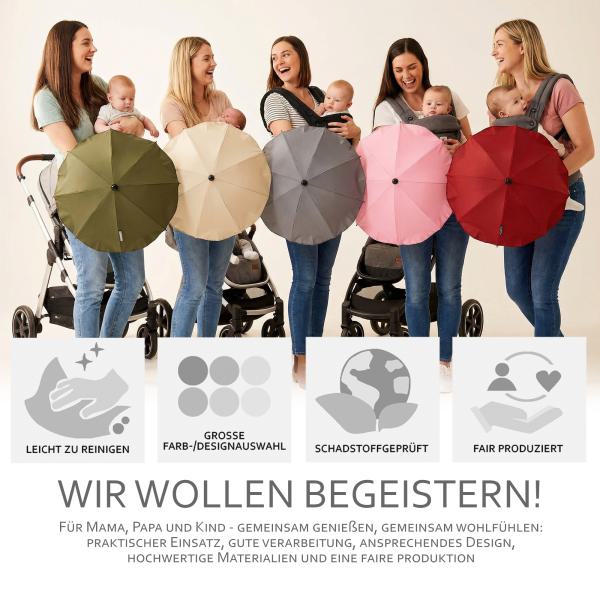 BAMBINIWELT universaler Sonnenschirm für Kinderwagen/Buggy UNI (rund)