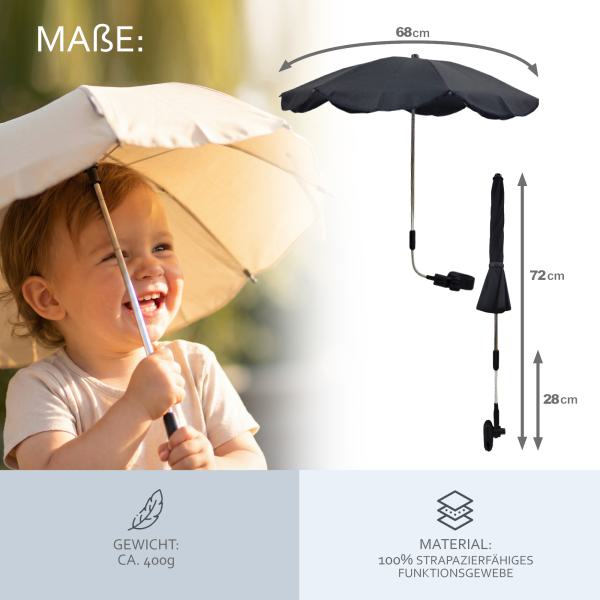 BAMBINIWELT universaler Sonnenschirm für Kinderwagen/Buggy UNI (rund)