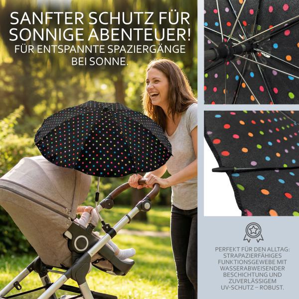 BAMBINIWELT universaler Sonnenschirm für Kinderwagen/Buggy DESIGN (rund)