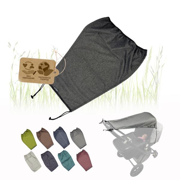 BAMBINIWELT universales Sonnensegel für Kinderwagen/Buggy mit UV50+, Design: meliert