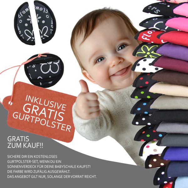 BAMBINIWELT Sonnenverdeck für Maxi-Cosi Cabriofix, UV50+, MELIERT + GRATIS GP