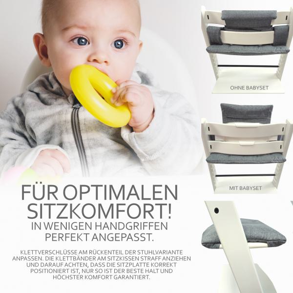 BAMBINIWELT Ersatzbezug für Stokke Tripp Trapp, MELIERT ORG.