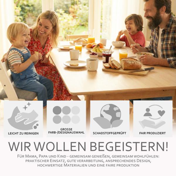 BAMBINIWELT Ersatzkissen für Stokke Tripp Trapp, MELIERT (1-teilig)