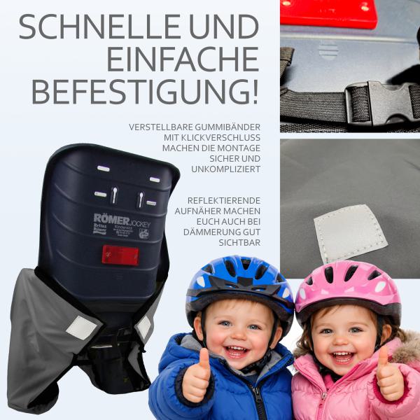 BAMBINIWELT Kinder Beinwärmer Beinabdeckung für Fahrradsitz, mit zusätzlichem Handmuff, kuscheliges Microflees, wind- und wasserabweisend