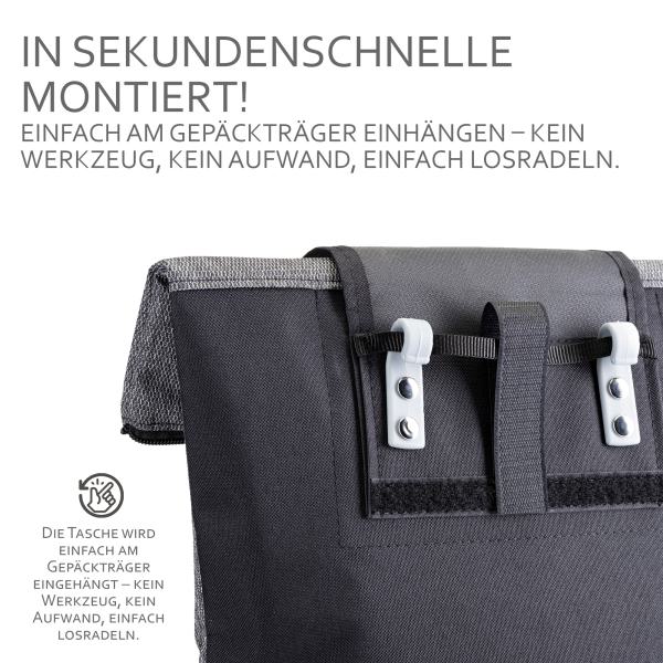 BAMBINIWELT Fahrradtasche, Gepäckträgertasche, Rucksack, Fahrradrucksack