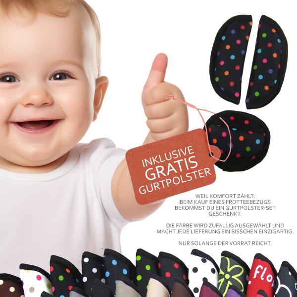 BAMBINIWELT Sommerbezug, Schonbezug, Bezug aus Frottee für Maxi Cosi CabrioFix + GRATIS GP