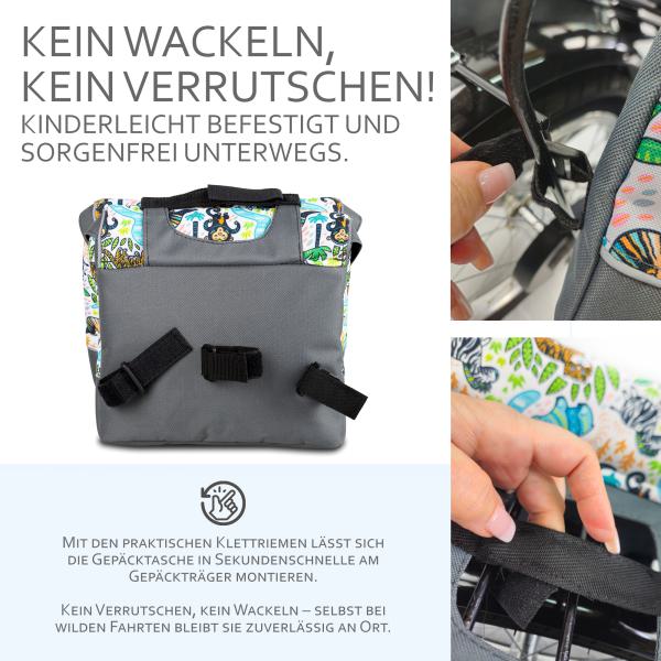 BAMBINIWELT Gepäcktasche, Gepäckträgertasche für Fahrrad, Fahrradtasche für Kinder, wasserabweisend, z.B. für alle Puky Räder