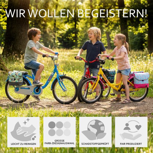 BAMBINIWELT Gepäcktasche, Gepäckträgertasche für Fahrrad, Fahrradtasche für Kinder, wasserabweisend, z.B. für alle Puky Räder