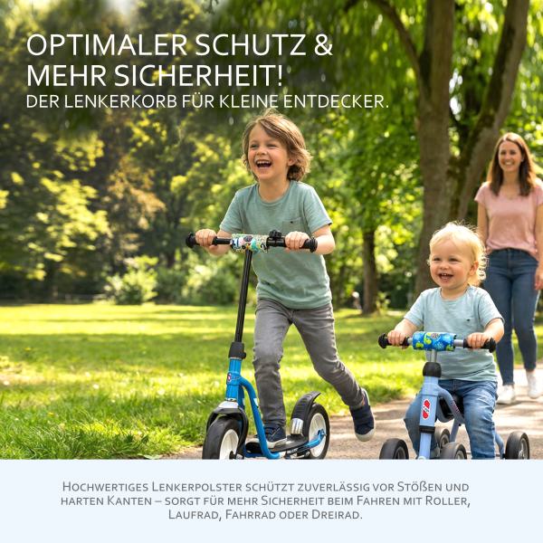 BAMBINIWELT Lenkerpolster, Lenkerschutz für Scooter, Laufrad, Dreirad, Fahrrad