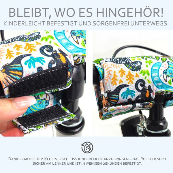 BAMBINIWELT Lenkerpolster, Lenkerschutz für Scooter, Laufrad, Dreirad, Fahrrad