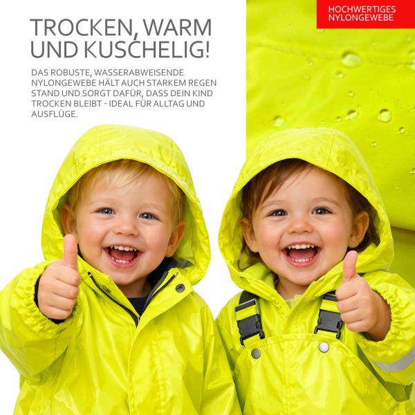 BAMBINIWELT Regencape, Regenponcho für Kinderfahrradsitz, Reflektorstreifen, auch mit Kinderhelm nutzbar
