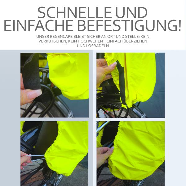 BAMBINIWELT Regencape REGENPONCHO für Kinderfahrradsitz SOFTSHELL Fleece Schutz