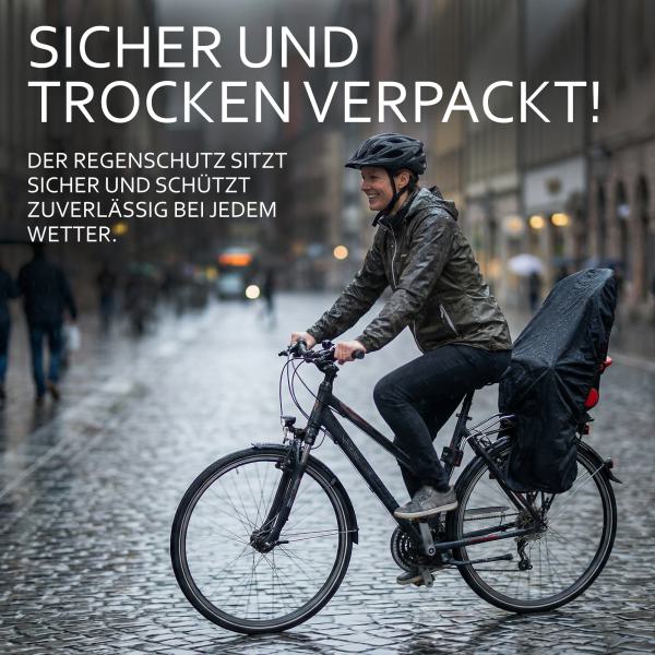 BAMBINIWELT Regenhaube für Römer-Fahrradsitz, UNI SCHWARZ
