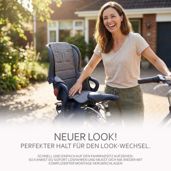 BAMBINIWELT Ersatzbezug, Sitzkissen, Bezug für Fahrradsitz, Modell Römer Jockey (Mod. 2) DESIGN