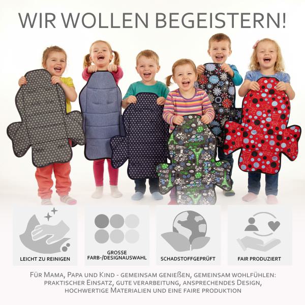 BAMBINIWELT Ersatzbezug, Sitzkissen, Bezug für Fahrradsitz, Modell Römer Jockey (Mod. 2) DESIGN