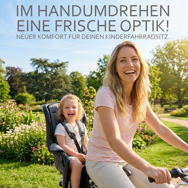 BAMBINIWELT Ersatzbezug, Sitzkissen, Bezug für Fahrradsitz, Modell Römer Jockey (Mod. 5) STERNE