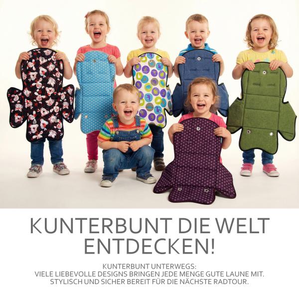 BAMBINIWELT Ersatzbezug, Sitzkissen, Bezug für Fahrradsitz, Modell Römer Jockey (Mod. 5) STERNE