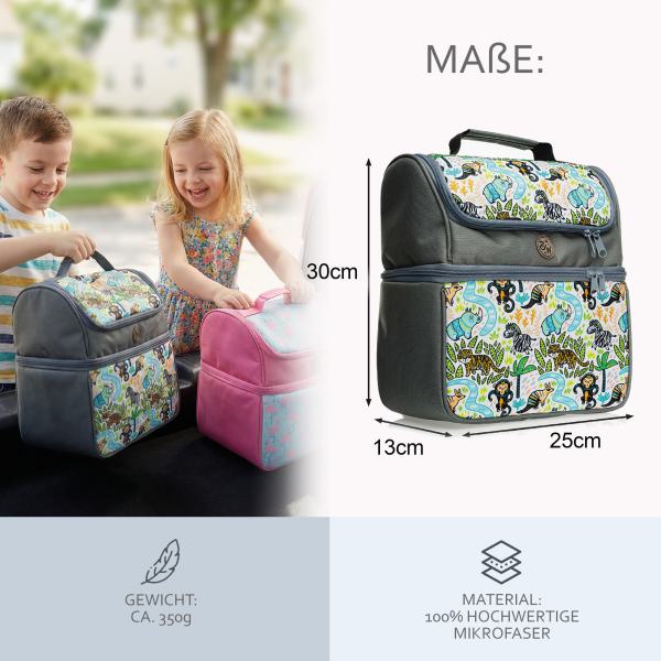 BAMBINIWELT Kinderrucksack für Toniebox, Musikbox-Rucksack für Hörwürfel z.B. Toniebox und Tigerbox Touch, verstellbare Innenfächer, Netzfach, gepolsterte Schultergurte