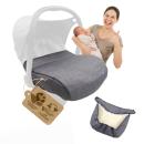 BAMBINIWELT Fußabdeckung für Babyschale Maxi-Cosi CabrioFix Wolle