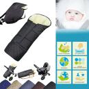 BAMBINIWELT Winterfußsack in Mumienform + universaler Muff/Handwärmer für Kinderwagen und Buggy, Wolle, Design RAUTE