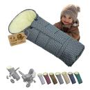 BAMBINIWELT Winterfußsack in Mumienform für Kinderwagen und Buggy, 110cm, Wolle, Design STERNE